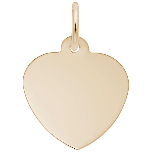 14K Gold Small Classic Heart Charm by Rembrandt Charms