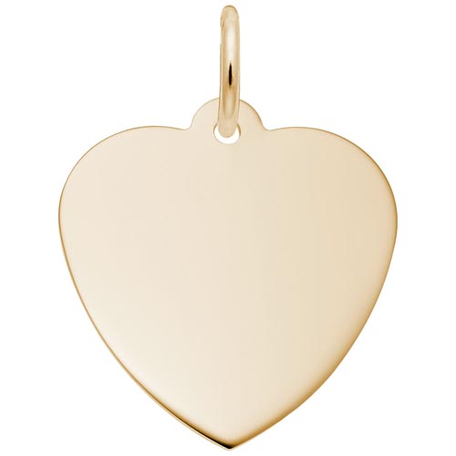 10K Gold Classic Heart Charm by Rembrandt Charms