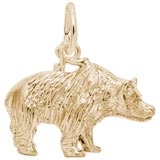 Gold Plated Grizzly Bear Charm by Rembrandt Charms