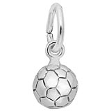 14K White Gold Soccer Ball Accent Charm by Rembrandt Charms