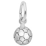 Sterling Silver Soccer Ball Accent Charm by Rembrandt Charms