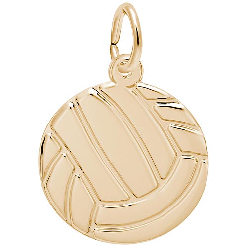 14K Gold Flat Volleyball Charm by Rembrandt Charms