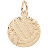 14K Gold Flat Volleyball Charm by Rembrandt Charms