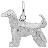 14K White Gold Afghan Dog Charm by Rembrandt Charms