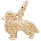 Gold Plate Collie Charm by Rembrandt Charms