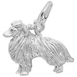 14K White Gold Collie Charm by Rembrandt Charms