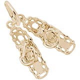 10K Gold Snow Shoes Charm by Rembrandt Charms