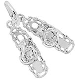 14K White Gold Snow Shoes Charm by Rembrandt Charms