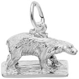 14k White Gold Polar Bear Charm by Rembrandt Charms