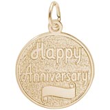 Gold Plated Happy Anniversary Disc Charm