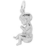 14K White Gold Baby Silhouette Charm by Rembrandt Charms