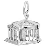 14K White Gold Jefferson Memorial Charm by Rembrandt Charms