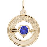 Gold Plated September Month of Love Charm