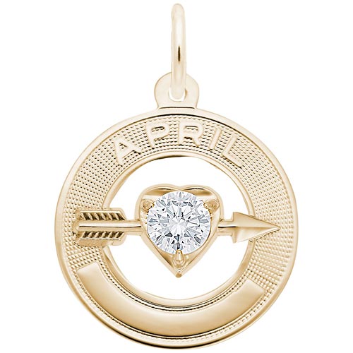 14k Gold 04 Apr Month of Love Charm by Rembrandt Charms 14k Gold 04 Apr Month of Love Charm by Rembrandt Charms