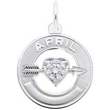 April Love Birthstone Charm
