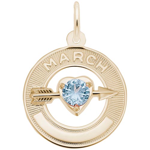 14k Gold 03 Mar Month of Love Charm by Rembrandt Charms 14k Gold 03 Mar Month of Love Charm by Rembrandt Charms