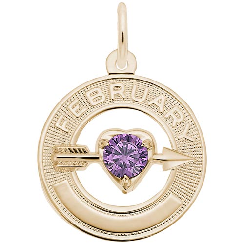 Rembrandt February Love Birthstone Charm, 10k Gold Rembrandt February Love Birthstone Charm, 10k Gold