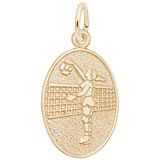 10K Gold Volleyball Player Charm by Rembrandt Charms