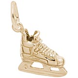 Gold Plated Ice Hockey Skate Charm by Rembrandt Charms