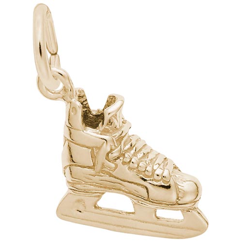 10K Gold Ice Hockey Skate Charm by Rembrandt Charms