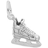 14K White Gold Ice Hockey Skate Charm by Rembrandt Charms