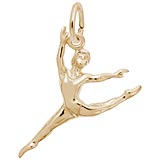 Gold Plated Ballet Dancer Charm by Rembrandt Charms