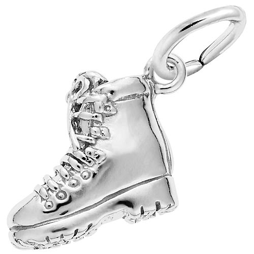 14K White Gold Hiking Boot Charm by Rembrandt Charms 14K White Gold Hiking Boot Charm by Rembrandt Charms
