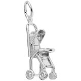 Sterling Silver Baby Stroller Charm by Rembrandt Charms