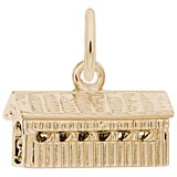 14K Yellow Covered Bridge Charm by Rembrandt Charms