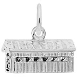 14K White Gold Covered Bridge Charm by Rembrandt Charms