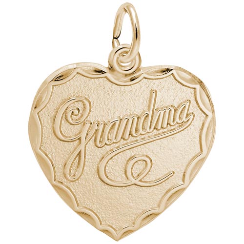 Rembrandt Grandma Heart Charm, 10K Gold