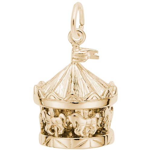 Rembrandt Carousel Charm, Gold Plate