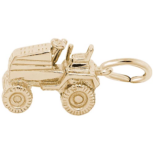 Gold Plated Riding Lawn Mower Charm by Rembrandt Charms