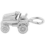 14k White Riding Lawn Mower Charm by Rembrandt Charms