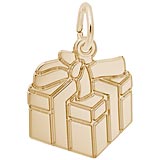 Gold Plated Gift Box Charm by Rembrandt Charms