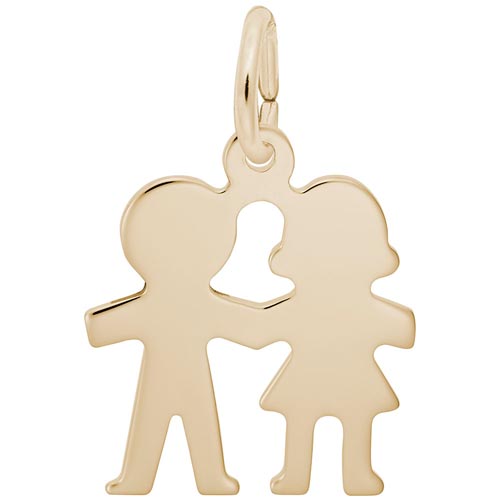 Rembrandt Boy and Girl Charm, 10k Gold Rembrandt Boy and Girl Charm, 10k Gold