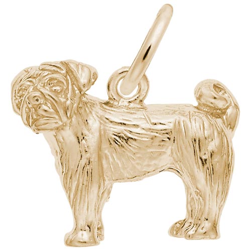 14K Gold Pug Dog Charm by Rembrandt Charms 14K Gold Pug Dog Charm by Rembrandt Charms