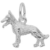 14K White Gold German Shepherd Dog Charm by Rembrandt Charms