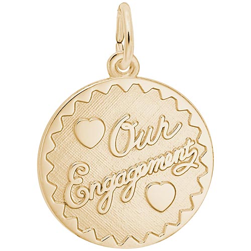 Gold Plated Our Engagement Charm by Rembrandt Charms