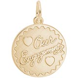 10K Gold Our Engagement Charm by Rembrandt Charms