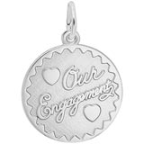 Sterling Silver Our Engagement Charm by Rembrandt Charms
