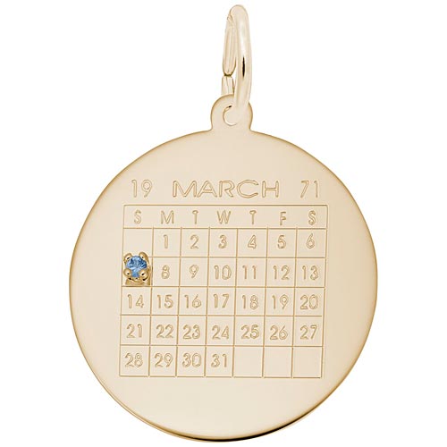10k Gold Birthstone Calendar Charm by Rembrandt Charms