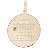 10k Gold Birthstone Calendar Charm by Rembrandt Charms