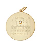 14K Gold Diamond Calendar Charm by Rembrandt Charms