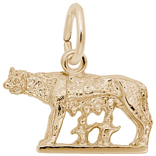 14K Gold Romulus and Remus Charm by Rembrandt Charms