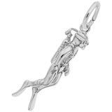 Rembrandt Scuba Diver Charm, Sterling Silver