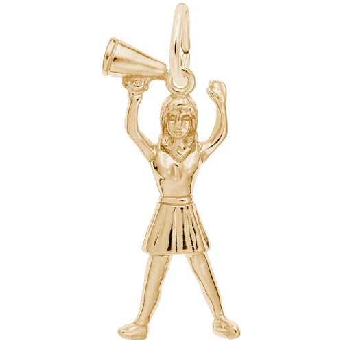 10K Gold Cheerleader with Megaphone Charm by Rembrandt Charms 10K Gold Cheerleader with Megaphone Charm by Rembrandt Charms