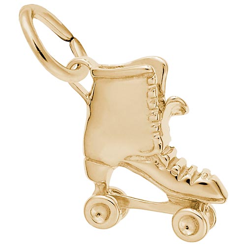 Rembrandt Roller Skate Charm, Gold Plate