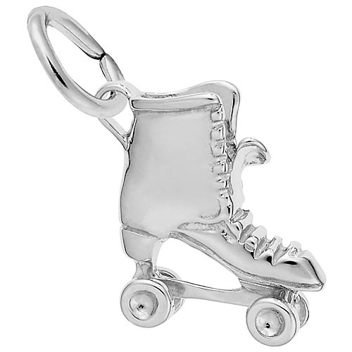 Rembrandt Roller Skate Charm, Sterling Silver Rembrandt Roller Skate Charm, Sterling Silver