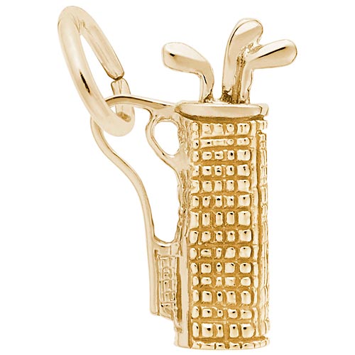 10K Gold Plaid Golf Bag Charm by Rembrandt Charms 10K Gold Plaid Golf Bag Charm by Rembrandt Charms